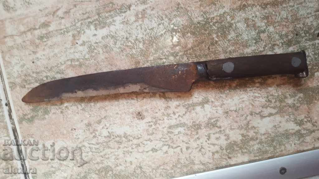 old forged knife kama bow tie bayonet sword
