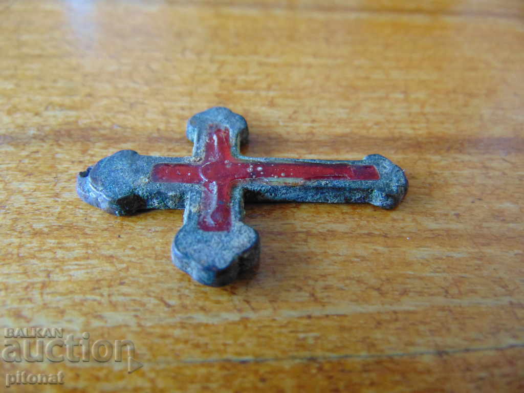 Auction Revival bronze cross enamel Auction Revival bronze cross enamel