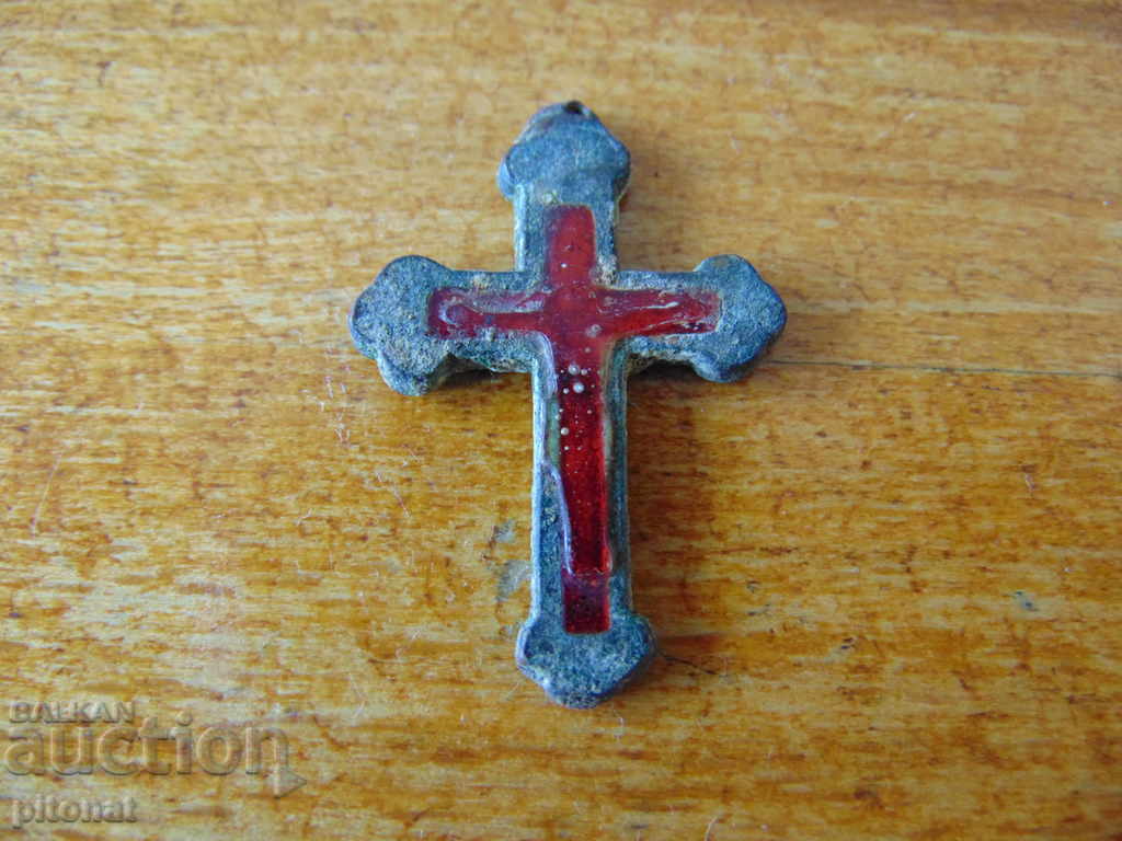 Revival bronze cross enamel