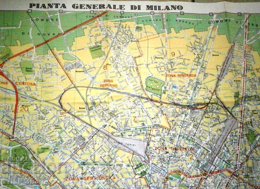 Карта на Милано