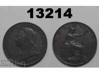Великобритания 1 фартинг 1900 монета