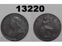 Великобритания 1 фартинг 1901 Отлична монета