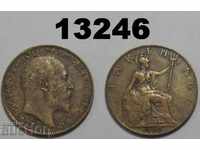 United Kingdom 1 fart 1909 coin