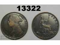 Monedă britanică 1 bănuț 1882-H