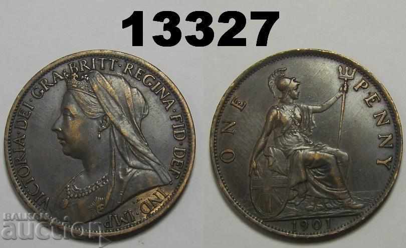 Великобритания 1 пени 1901 монета
