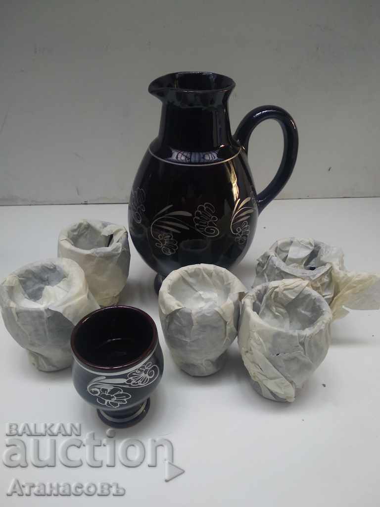 Trojan Ceramics from the Social Era, Raki Service Set, New Trojan Ceramics from the Social Era, Raki Service Set, New