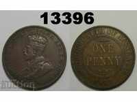 Австралия 1 пени 1917 Отлична Забърсвана монета