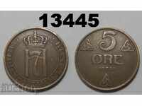 Норвегия 5 оре 1930 монета