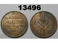 Palestina 2 mori 1942 Monedă excelentă
