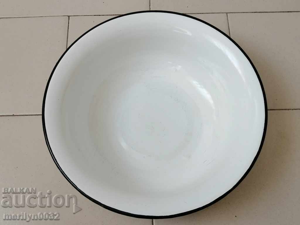 Enamelled salt basin, basin, enameled vessel, USSR - 6 Enamelled salt basin, basin, enameled vessel, USSR - 6