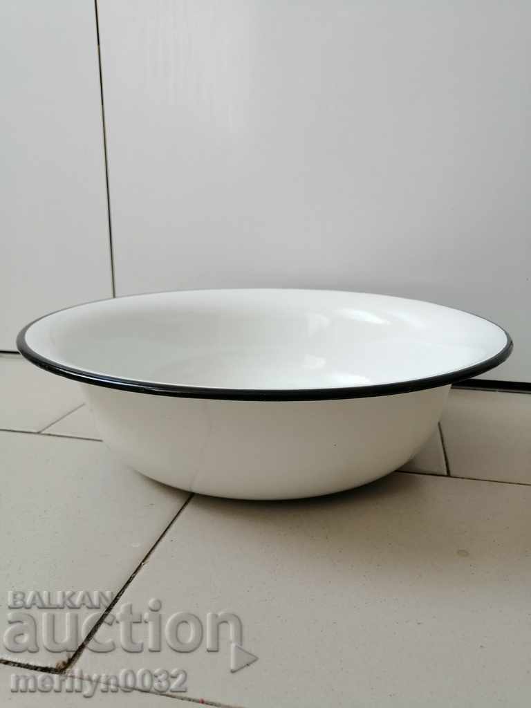 Enamelled salt basin, basin, enameled vessel, USSR - 7 Enamelled salt basin, basin, enameled vessel, USSR - 7
