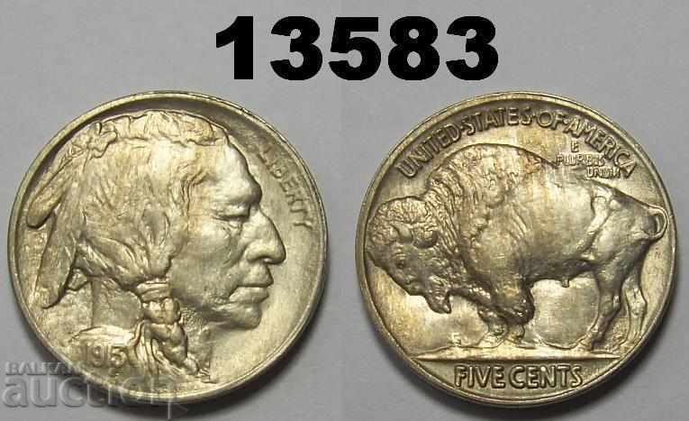 Statele Unite 5 cenți 1913 AUNC Tip 2 - Monedă minunată