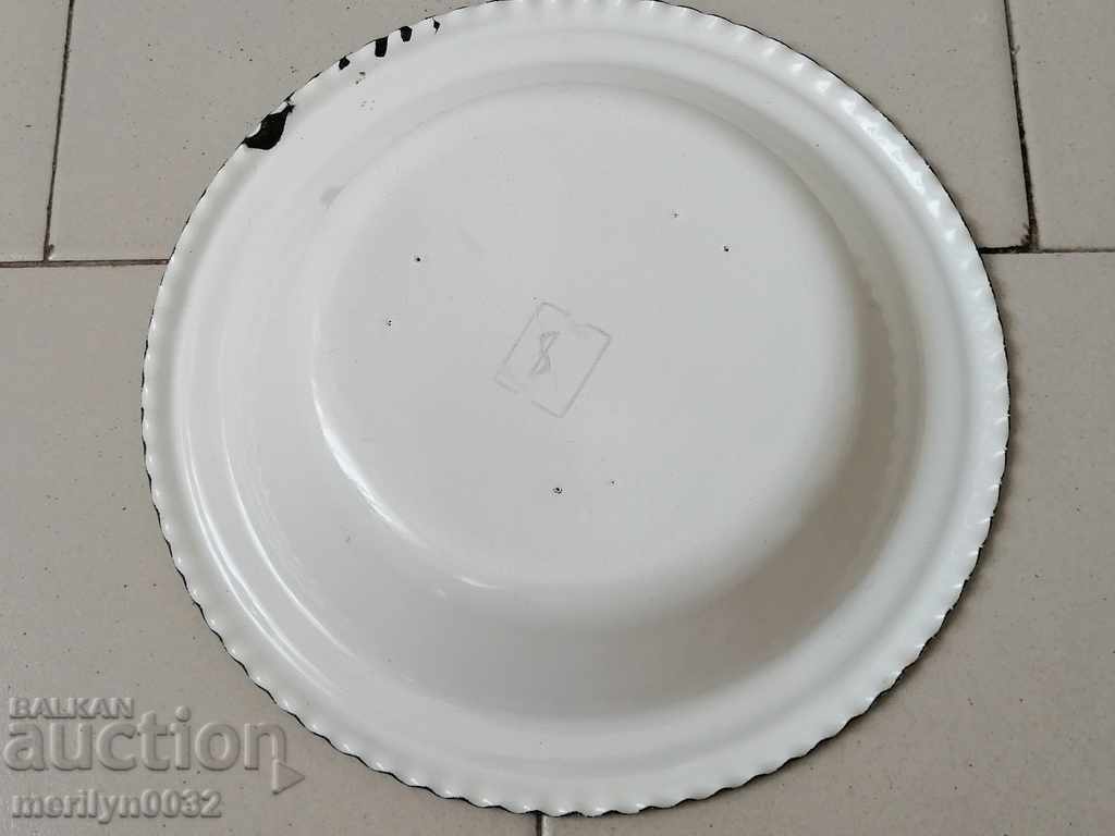 Enameled tray plate enamel enameled dish - 6 Enameled tray plate enamel enameled dish - 6