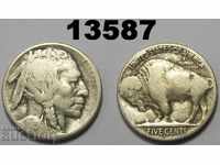 САЩ 5 цента 1915 D рядка монета