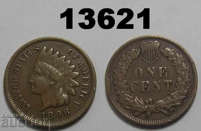 US 1 cent 1898 coin