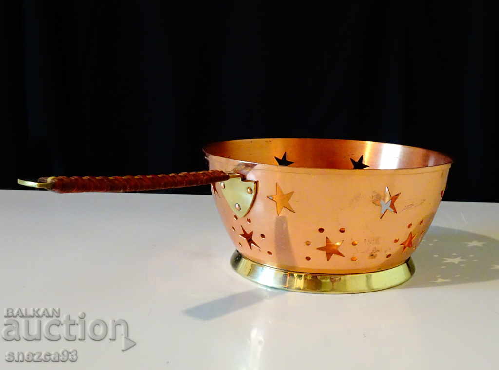 Delivery of Copper candy dish, candlestick with handle and openwork Delivery of Copper candy dish, candlestick with handle and openwork