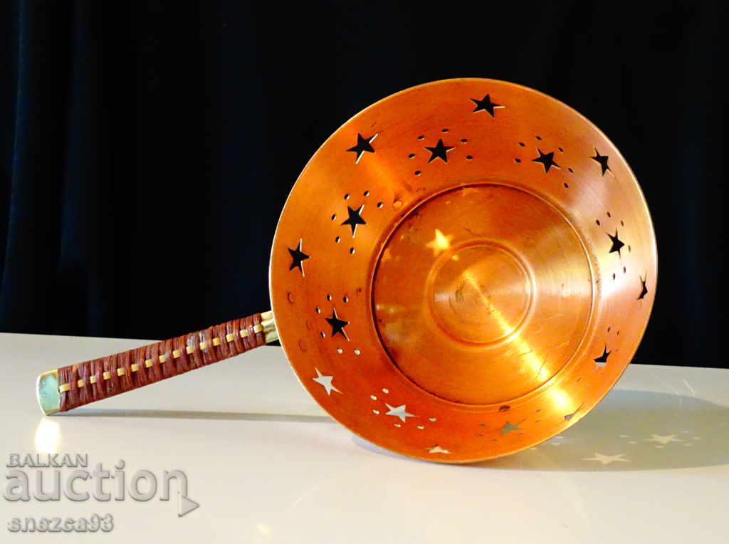 Copper candy dish, candlestick with handle and openwork - 6 Copper candy dish, candlestick with handle and openwork - 6