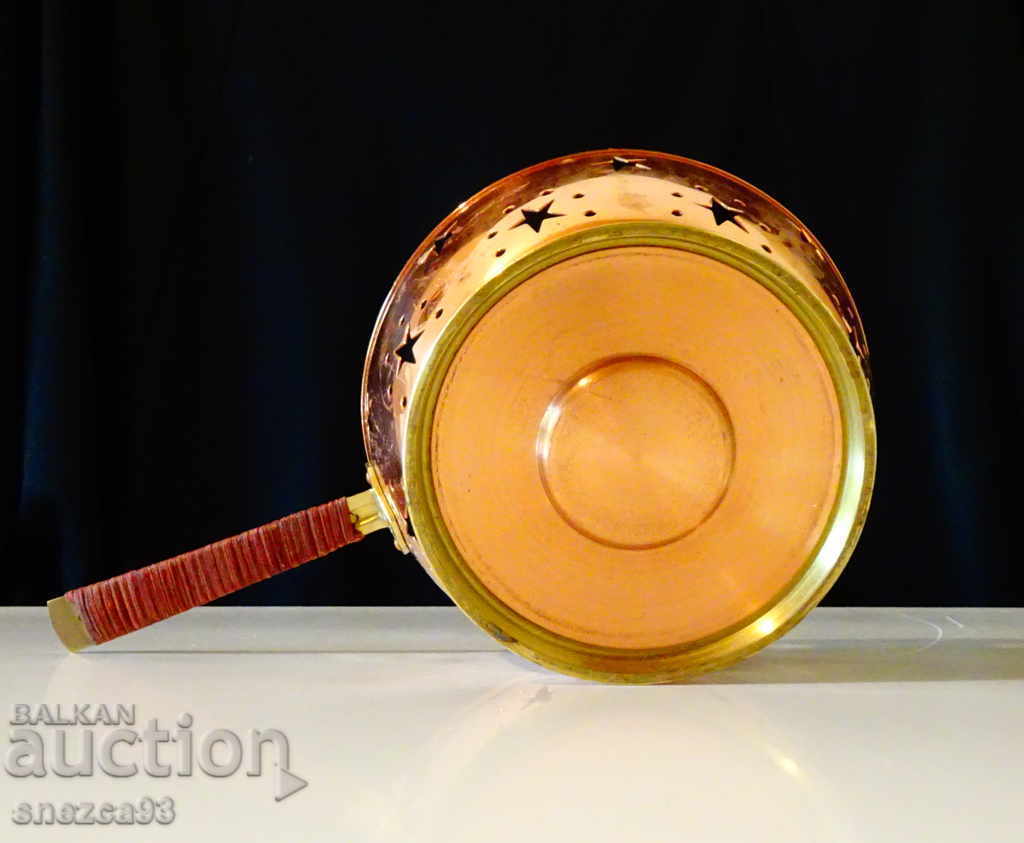Copper candy dish, candlestick with handle and openwork - 7 Copper candy dish, candlestick with handle and openwork - 7
