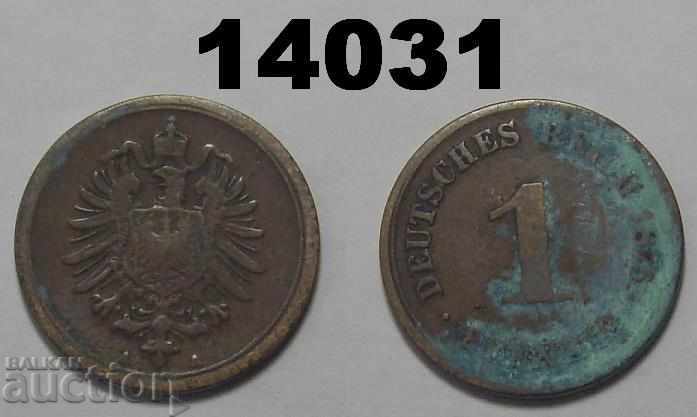 Germania 1 pfennig 1875 O monedă