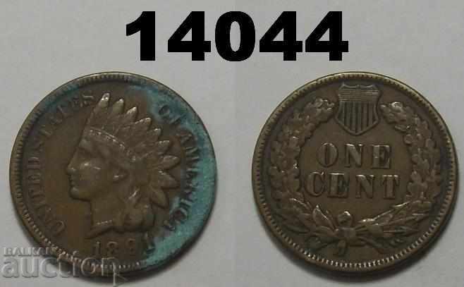United States 1 cent 1891 coin