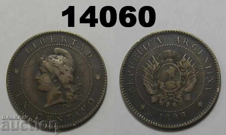 Monedă rară din Argentina 1 cent din 1888