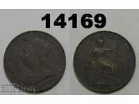 Великобритания 1 фартинг 1901 монета