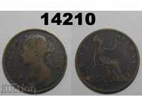 Великобритания 1 пени 1892 монета