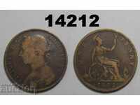 Великобритания 1 пени 1892 монета