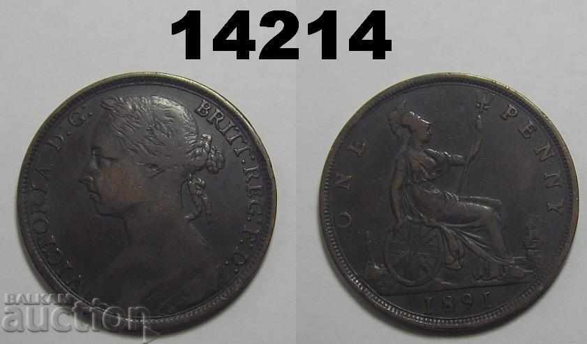 Great Britain 1 penny 1891 coin