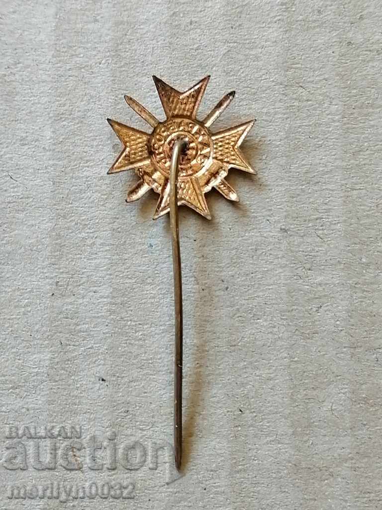 Badge Miniature of an officer's cross for bravery order with price 87.00 BGN | € 44.48 Badge Miniature of an officer's cross for bravery order with price 87.00 BGN | € 44.48