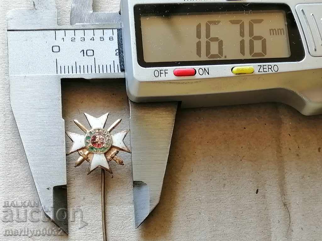 Auction Badge Miniature of an officer's cross for bravery order Auction Badge Miniature of an officer's cross for bravery order