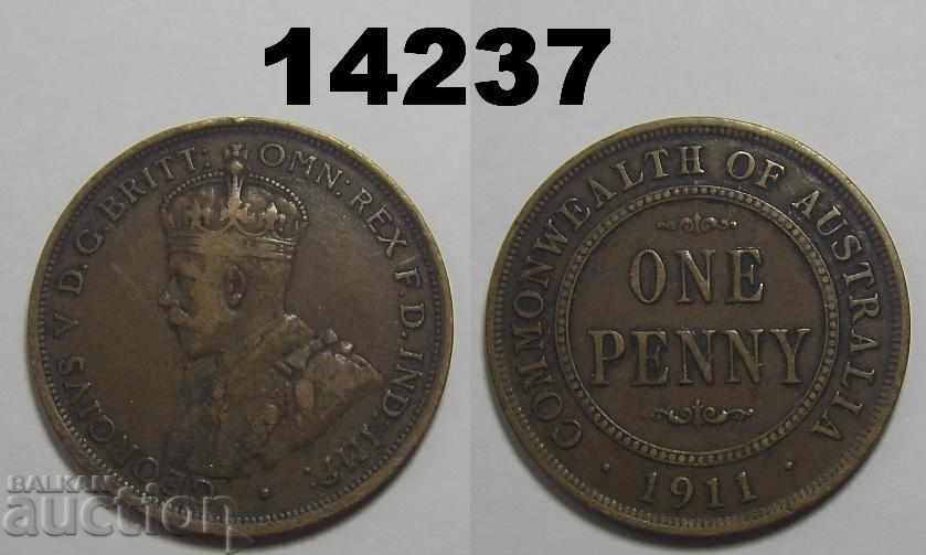 Австралия 1 пени 1911 монета