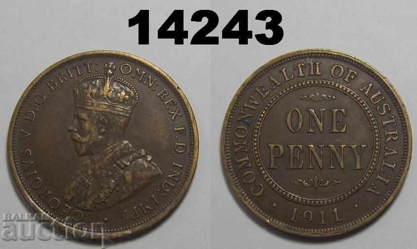 Австралия 1 пени 1911 Отлична монета