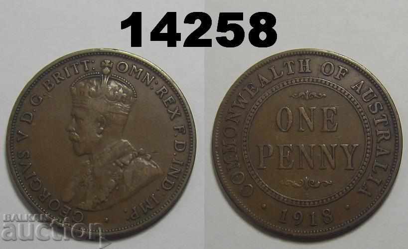 Australia 1 penny 1918 Rare coin