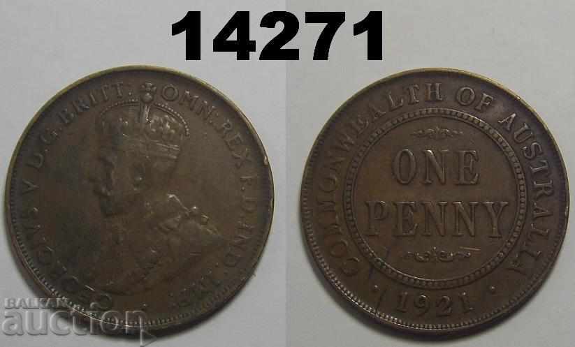 Австралия 1 пени 1921 монета