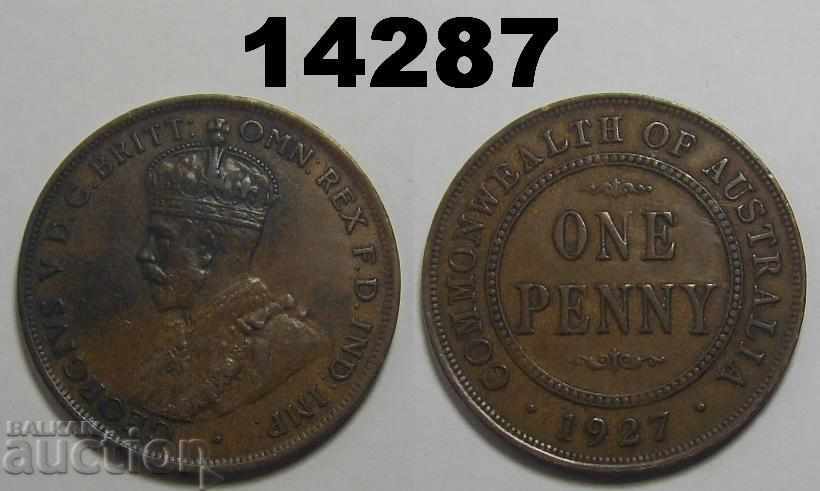 Австралия 1 пени 1927 XF монета