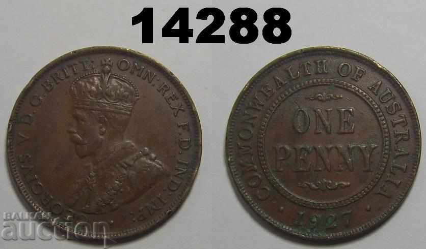 Австралия 1 пени 1927 монета