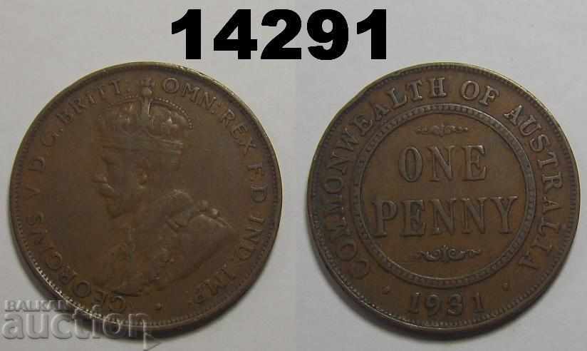 Αυστραλία 1 πένα 1931 έπεσε 1 νόμισμα