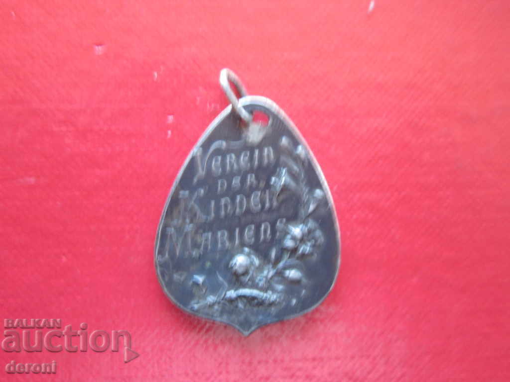 Antique silver-plated double-sided Catholic pendant pendant - 5 Antique silver-plated double-sided Catholic pendant pendant - 5
