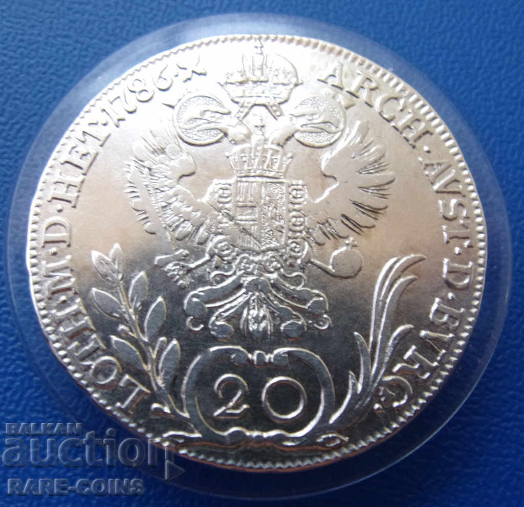 Austro-Hungary-20 Kreuzer 1786 Ioseph II Σπάνιο πρωτότυπο