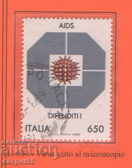 1989. Italy. Campaign against AIDS.