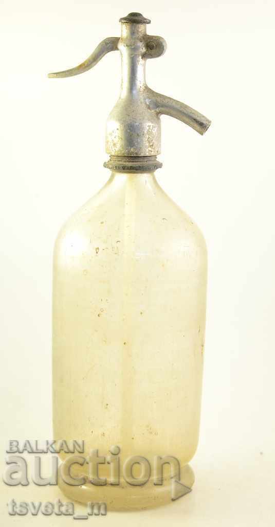 Sifon antic pentru apă carbogazoasă, sticlă, sticlă
