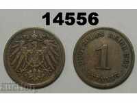 Германия 1 пфениг 1907 F монета