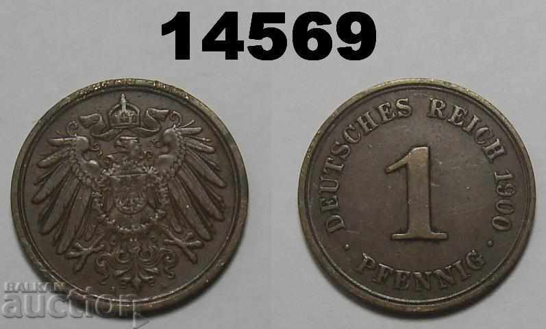 Германия 1 пфениг 1900 А монета