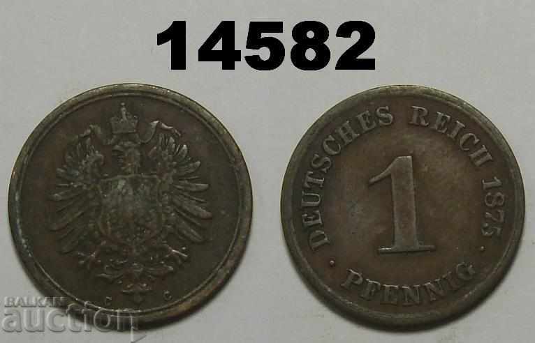 Германия 1 пфениг 1875 C монета