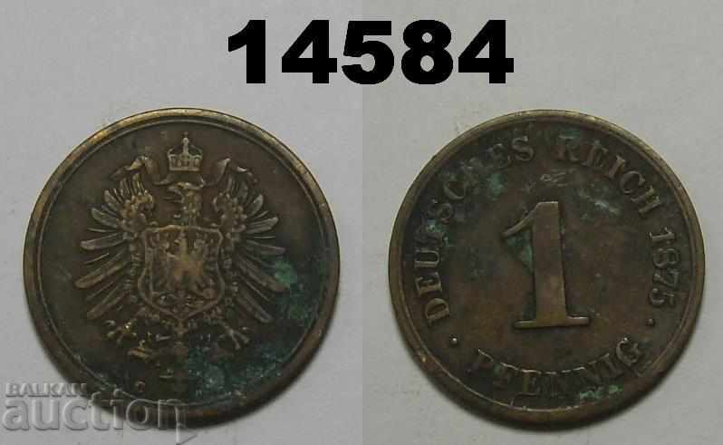 Germany 1 pfennig 1875 C coin