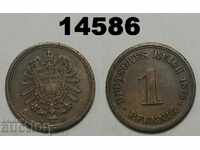 Germany 1 pfennig 1875 D DDR Error