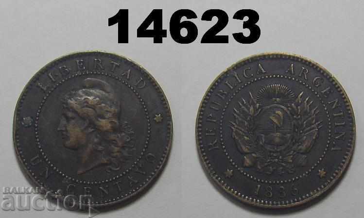 Argentina 1 cen 1886 monedă RARE