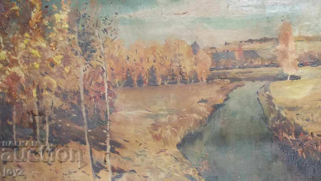 Auction OLD PAINTING FOREST LANDSCAPE (oil paints) / SIGNED Auction OLD PAINTING FOREST LANDSCAPE (oil paints) / SIGNED