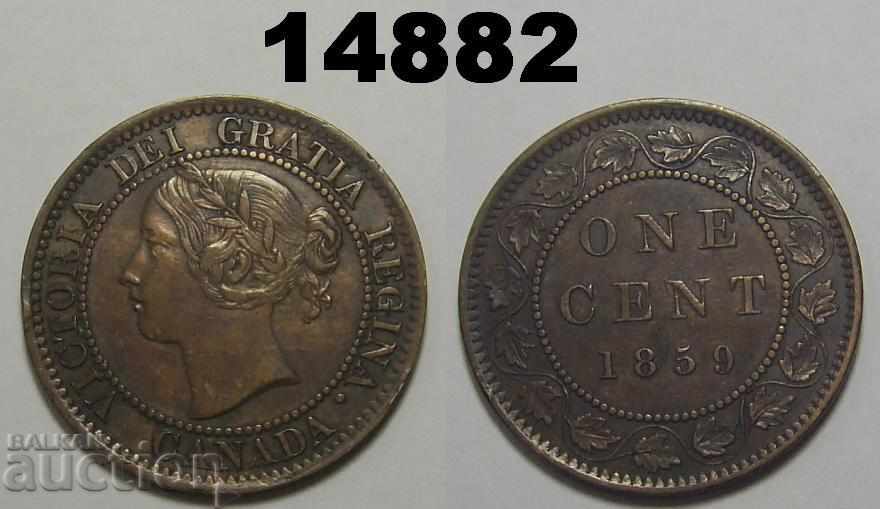 Канада 1 цент 1859 Отлична XF монета
